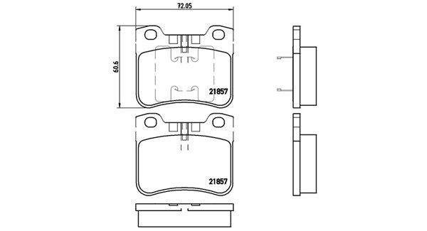 MAGNETI MARELLI stabdžių trinkelių rinkinys, diskinis stabdys 363700461059